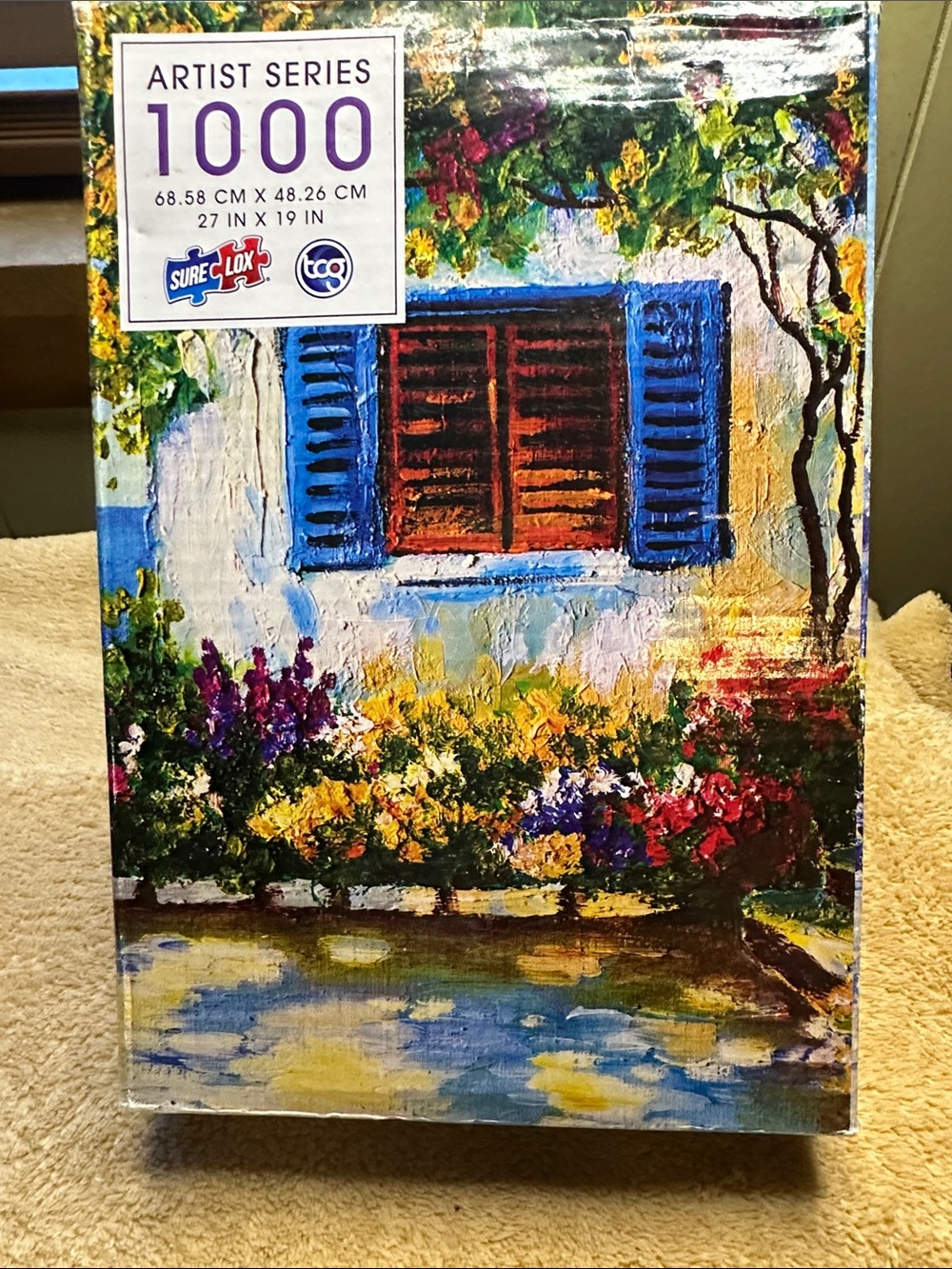 Artist Series 1000-Piece Puzzle — Blue Shutter Garden Scene